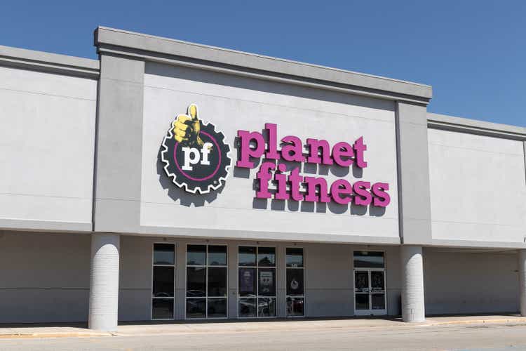 Local gym and Planet Fitness training center.  Planet Fitness advertises itself as a judgment-free zone.